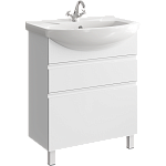 AQWELLA Rodos напольная тумба под умывальник 76 см, цвет белый глянцевый